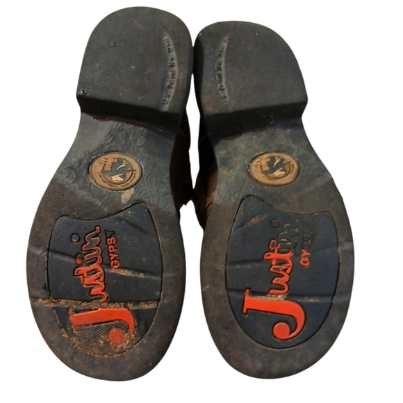 Justin Boots Gypsy Collection Western Pull-on Cowboy Boot Size 6 Brown & Pink 6 - Picture 10 of 14